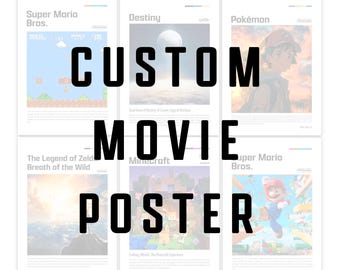 Póster de película personalizado: Arte mural cinematográfico personalizado (descarga digital)