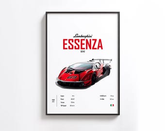 Lamborghini Essenza SCV12 Car Poster: Automotive Wall Art (Digital Download)