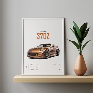 Poster Nissan 370Z Nismo 2018 Km & Mi Car poster Prints Wall Kids Boyfriend Room Decor Children Home Office Nursery Decor Dorm Gift for Him