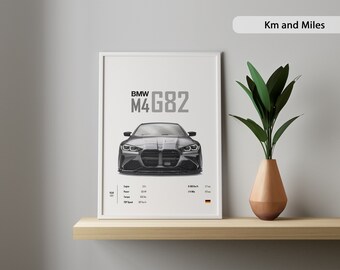 BMW M4 G82 Car Poster: Automotive Wall Art (Digital Download)