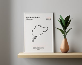 Nürburgring Race Track Poster: German Motorsport Art (Digital Download)