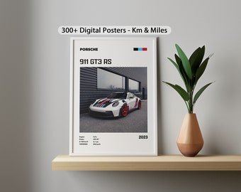 Póster del Porsche 911 GT3 RS: Decoración infantil (impresión digital)