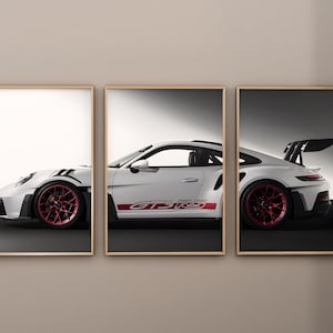 ポルシェ 911 GT3 2023 車のポスタープリント 壁 子供 男の子 部屋 ドイツ車 装飾 子供 自宅 オフィス 保育園 装飾 寮 彼へのギフト