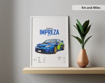 1998年式 スバル インプレッサ 22B STI ポスター | ラリー＆JDMカー