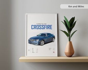 Chrysler Crossfire Car Poster: Automotive Wall Art (Digital Print)
