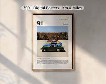 Porsche 911 Colors Poster: Sports Car Wall Art (Digital Download)