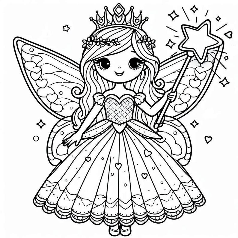 Princess Fairycoloringpages - Magical Artforkids,25 Whimsical Designs
