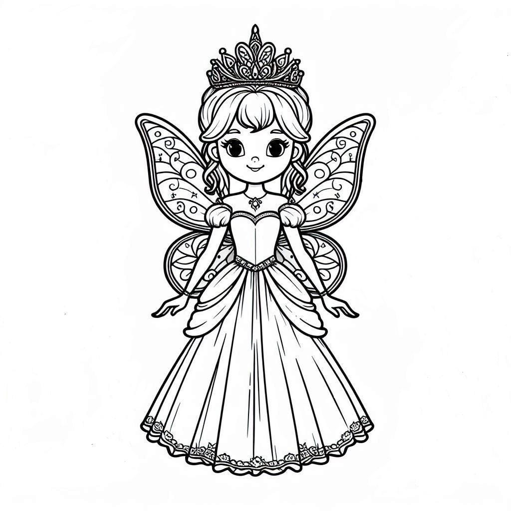 Princess FairyColoringPages - Magical ArtforKids,25 Whimsical Designs  EnchantingScenesforCreative Fun Activity Girls arefairiesBackToSchool