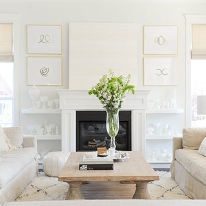 SET of FOUR paintings as seen on Monika Hibbs and Style at Home magazine image 1