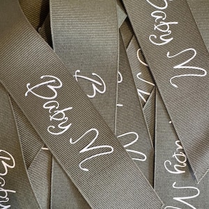Baby Shower Ribbon | Personalised Ribbon name/place cards | Bonbonerrie/favours ~ Quaility Ribbon