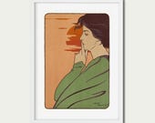 Art Nouveau Woman Illustration | Henri Meunier Vintage Print | PRINTABLE Digital Download