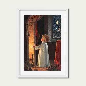 Victorian Christmas Eve by the Fireplace