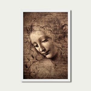 La Scapigliata | Leonardo da Vinci Drawing | Classical Renaissance Sketch | PRINTABLE Digital Download