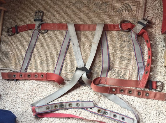 INDUSTRIAL SAFETY HARNESS vintage belt suspenders