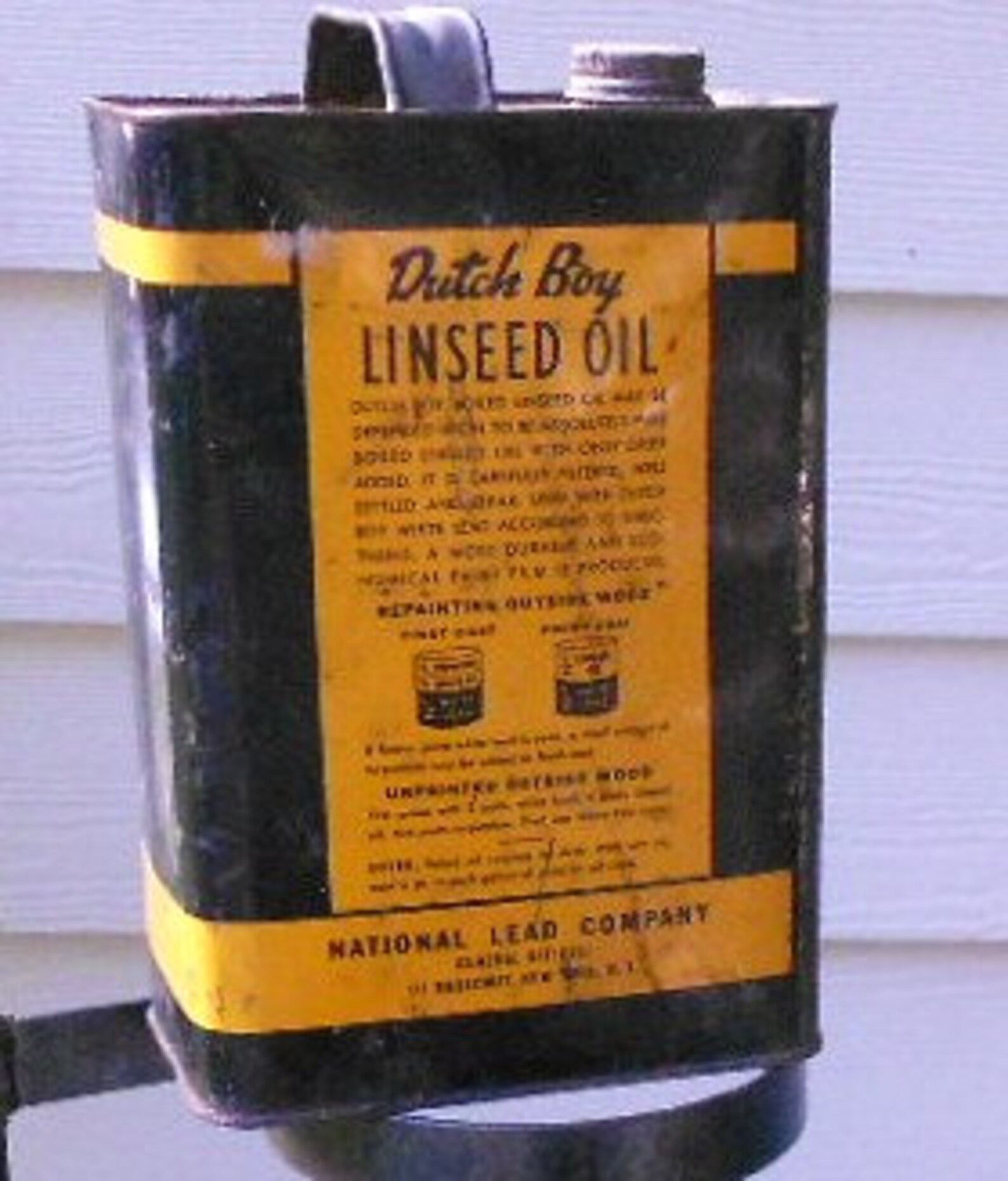 Vintage DUTCH BOY CAN Metal Linseed Oil Can Great Color Etsy