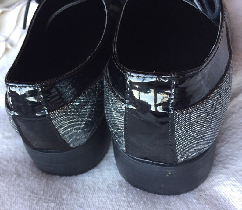 UNISEX DRESS SHOES Patent Leather Silver European 39 Party Etsy