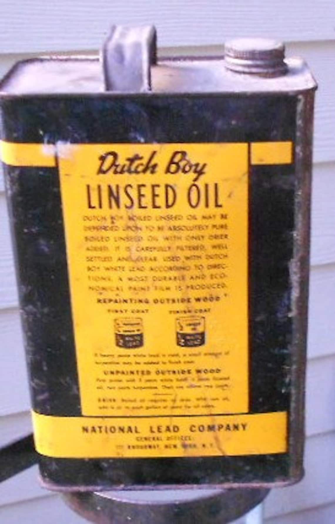 Vintage DUTCH BOY CAN Metal Linseed Oil Can Great Color Etsy