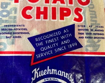 VINTAGE ADVERTISING BAG potato chip bag unused ephemera