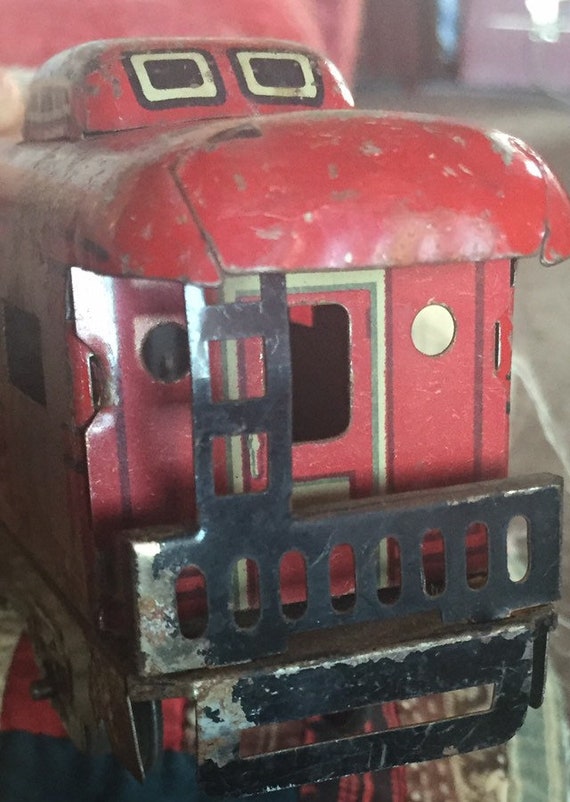 TOY TRAIN CABOOSE Vintage Metal Play 