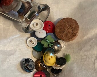 GLASS BOTTLE BUTTONS vintage milk bottle cork top