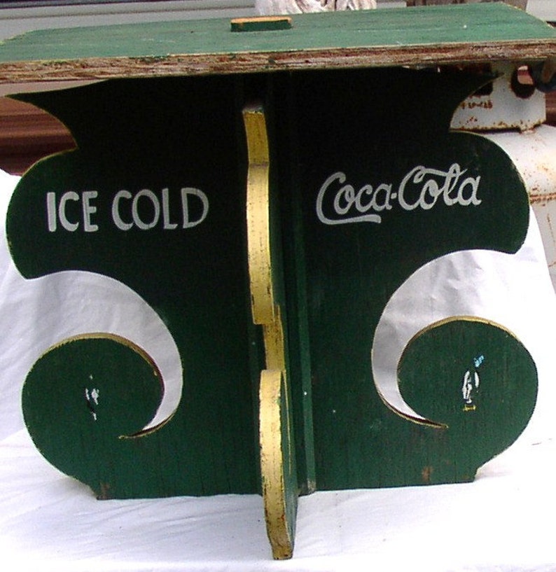CocaCola STORE DISPLAY , Ice Cold Coca Cola, Coke Vintage display stand, Side Table, awesome shabby decor, ooak image 5