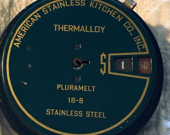 VINTAGE STEEL BANK Thermalloy advertising coin collector