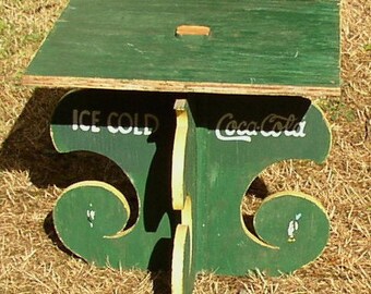 CocaCola STORE DISPLAY , Ice Cold Coca Cola, Coke Vintage display stand, Side Table, awesome shabby decor, ooak
