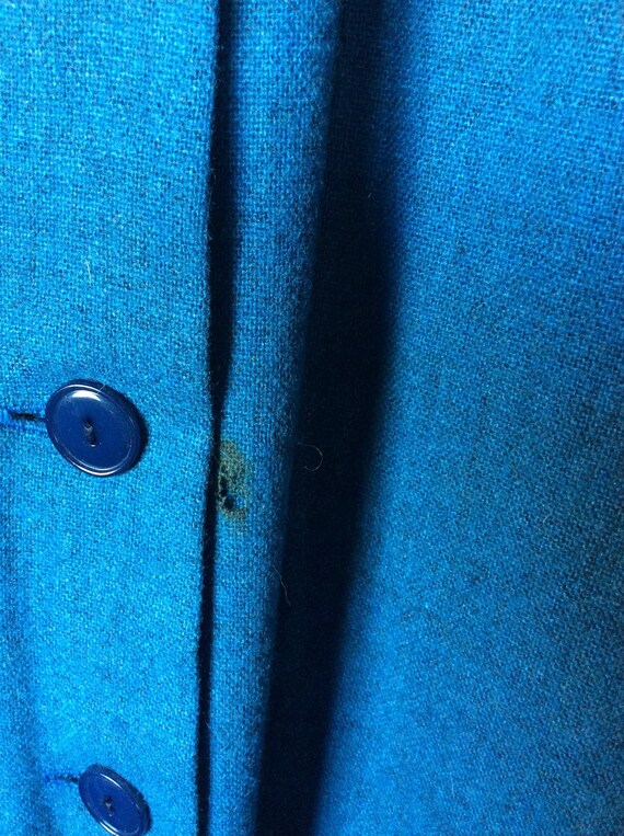 BLUE WOOL DRESS vintage frock, antique 1940s era,… - image 4