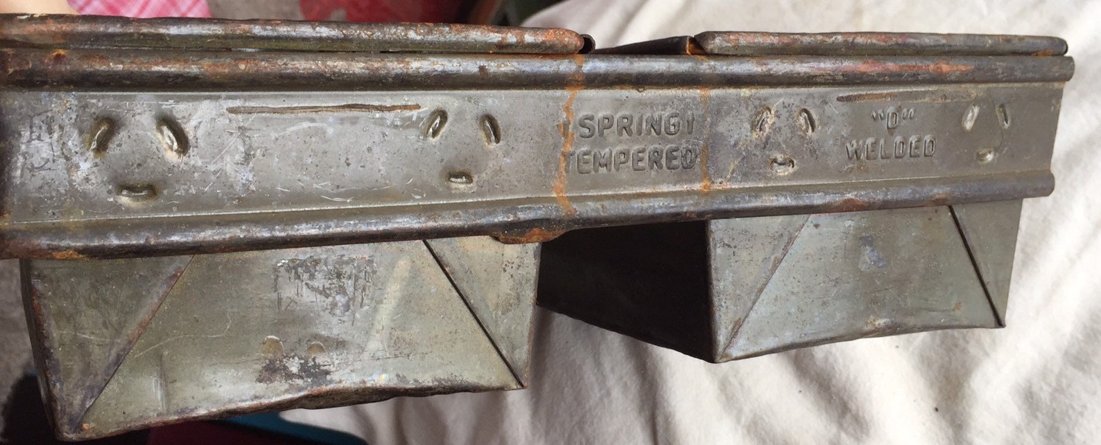 BREAD BAKING PAN vintage industrial steel double loaf heavy Etsy