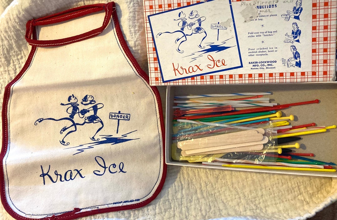 Vintage ICE CRUSHER BAG Krax Ice Cocktail Stirrers Barware Etsy