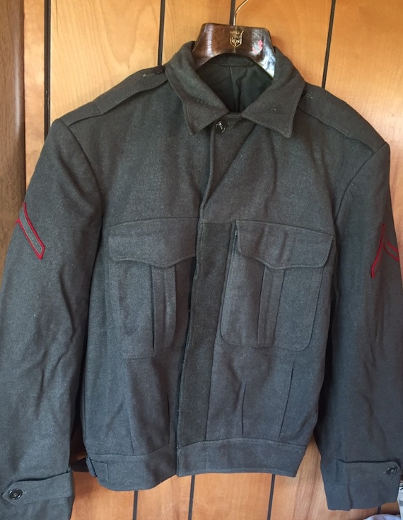 WW 2 OFFICERS JACKET vintage uniform coat wool wai