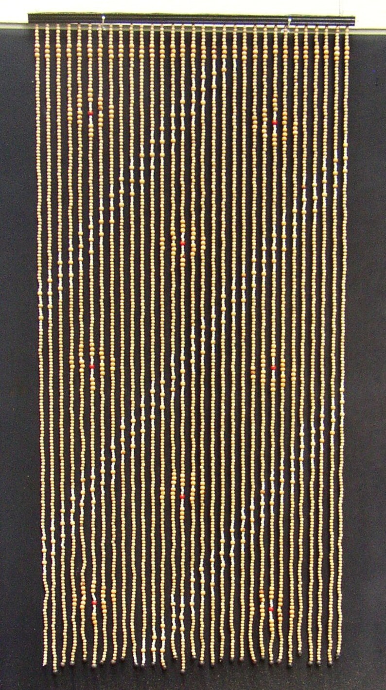 Groovy Hippie WOODEN BEADED CURTAIN door way decor vintage Etsy