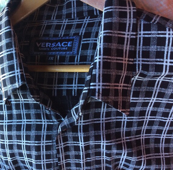 VERSACE COUTURE SHIRT vintage unisex, xxl, silky,