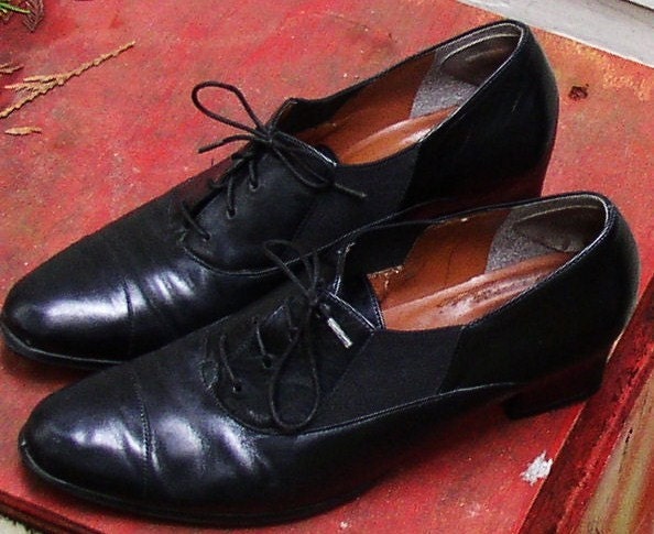 Vintage OXFORD PUMP Easy Spirit Shoes Leather Black | Etsy