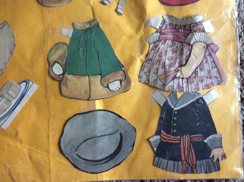 Now 20 off VINTAGE PAPER DOLLS Dolly Dimple Clothes Hats Etsy