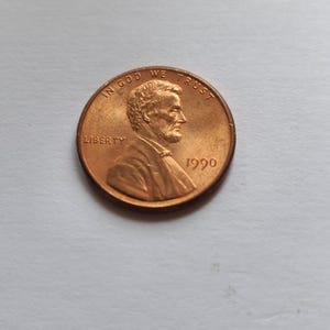 Vintage Collectible 1 Lincoln Penny 1990 no mint mark