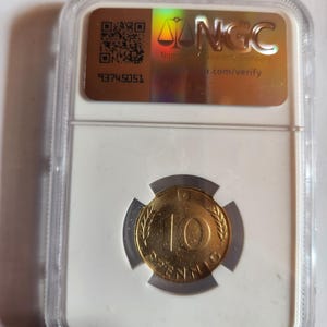 10 Pfennig 1950 Coin - Etsy