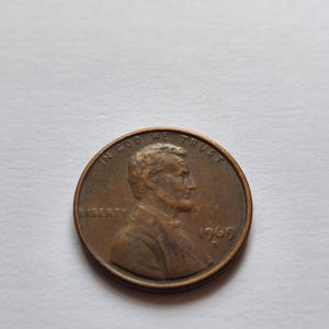 Vintage colecionável 1 Lincoln Penny 1969 D