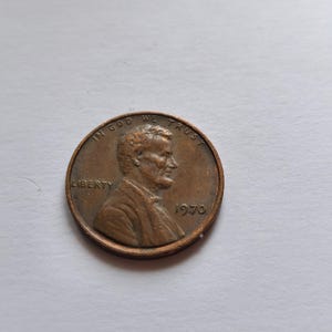 Vintage Collectible 1 Lincoln Penny 1970 no Mint Mark