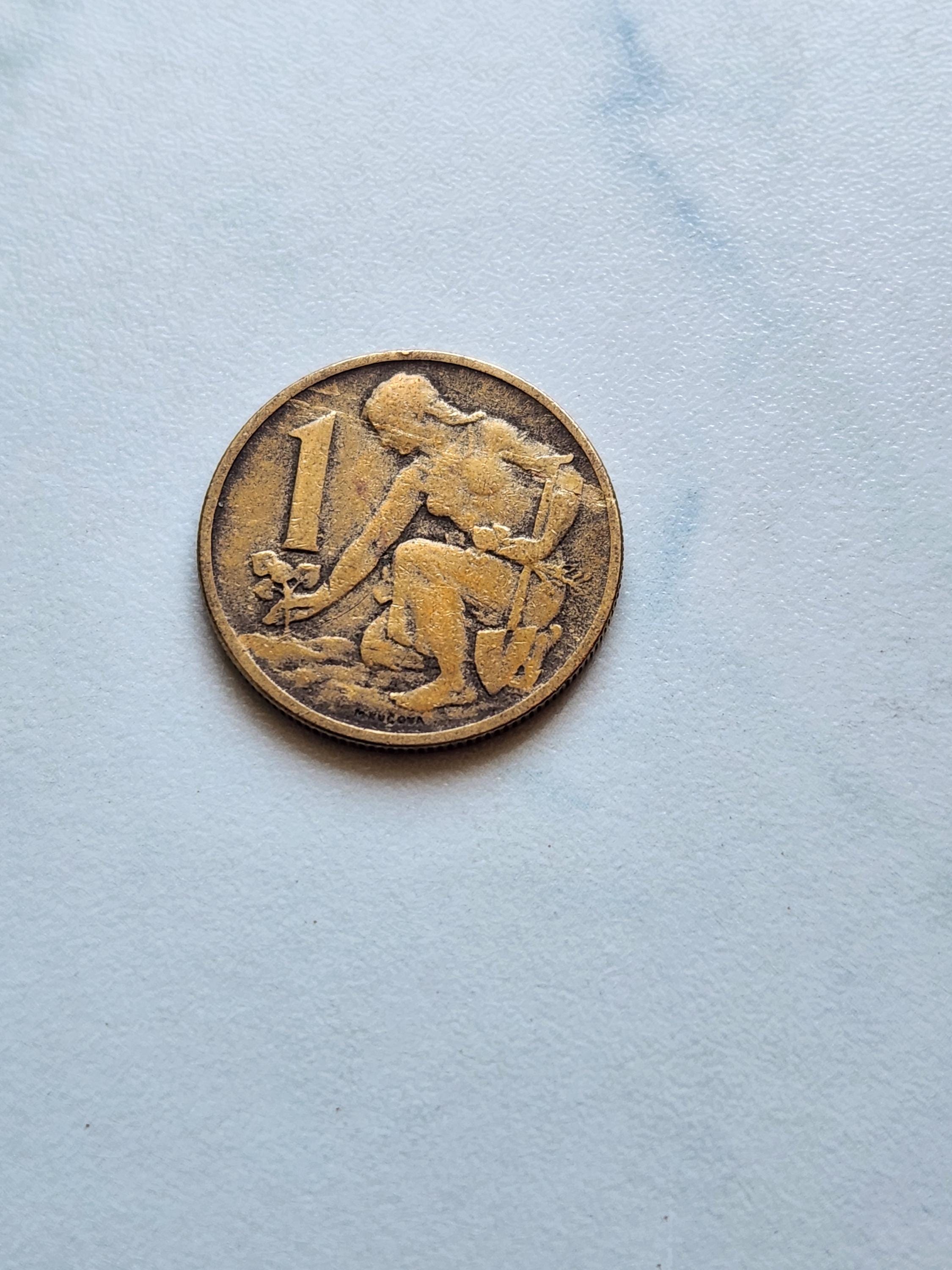 ヴィンテージ レア ファインド 1 クラウン 1957 チェコスロバキア人民