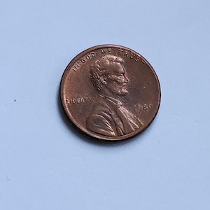 Pièce de collection vintage de 1 cent de Lincoln, 1989, États-Unis