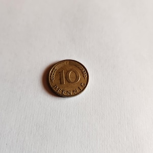 Vintage Rare Find 10 Pfennig 1966 F