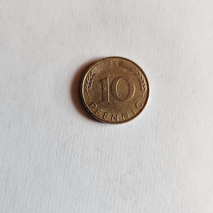 Vintage Rare Find 10 Pfennig 1974 J