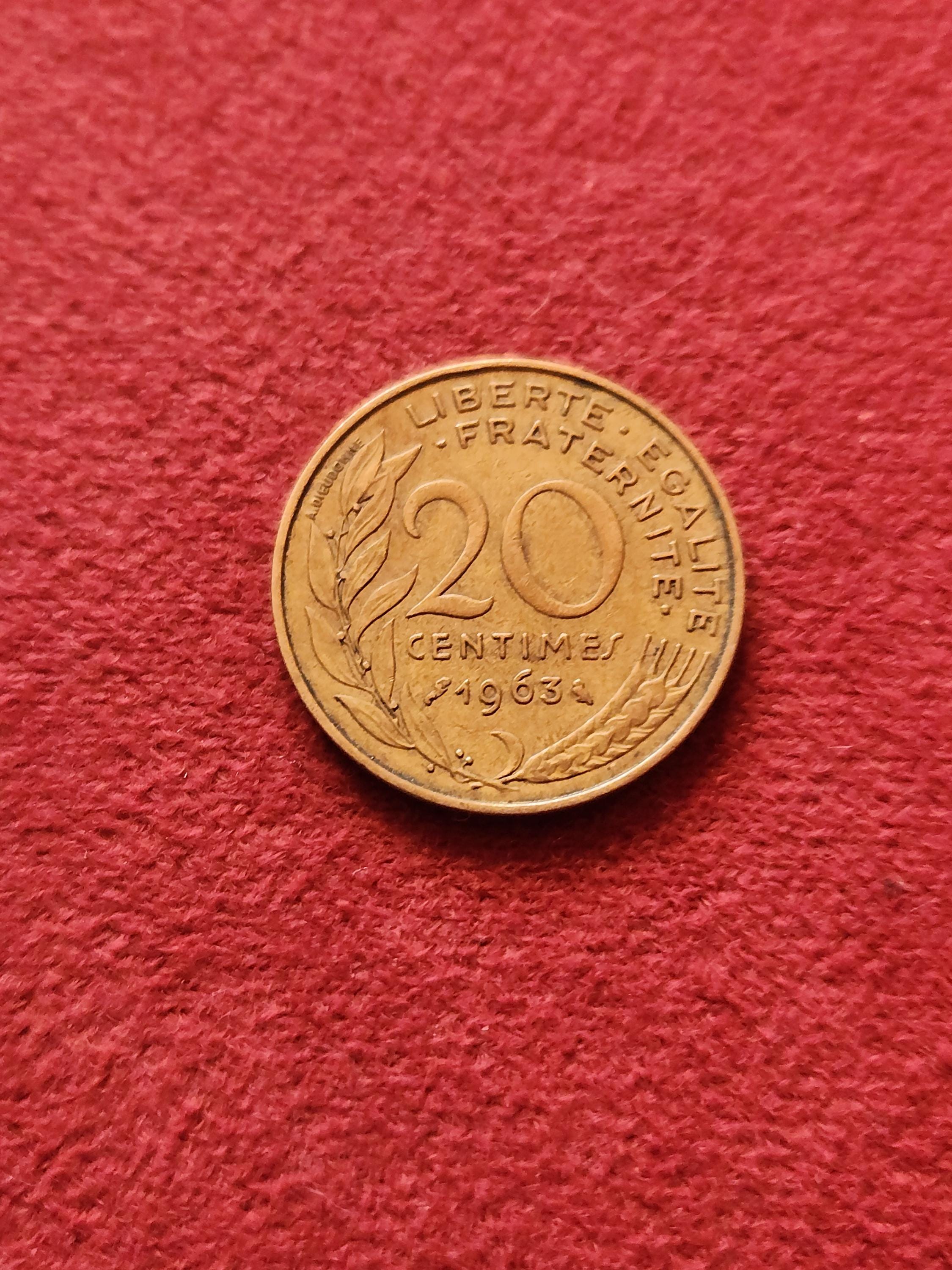 Boutons De Manchette Vintage - Pièce De 20 Centimes Belgique 1963 - Occasion