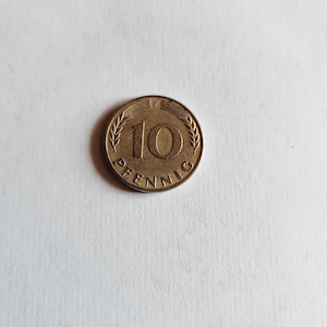 Vintage Rare Find 10 Pfennig 1973 F
