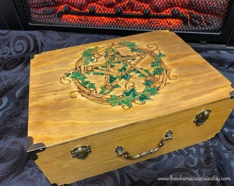 Rustic Pentacle Altar Box Large