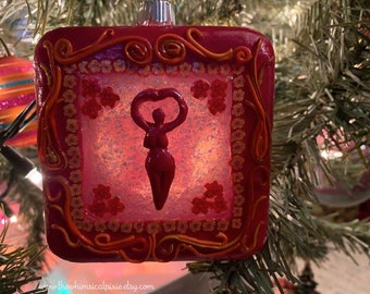 Fire Goddess Millefiori Yule Ornament