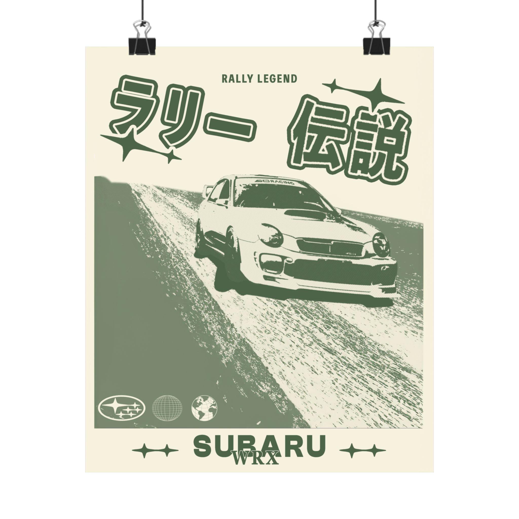 Subaru WRX Bugeye Poster | Rally Legend Design | Classic Car Wall Art | Automotive Decor