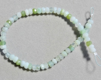 AA Grade Tanzanian Opal Plain Rondelle 4-5.5mm Green Beads