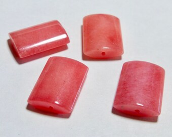 Tagua Rechtecke flieder 19-28mm 5 Stück dünn Taguaperlen lang flach Naturschmuck